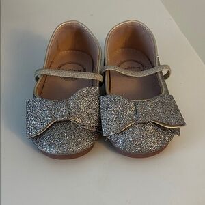 SweetHoney Sparkling Champagne Bow Flats